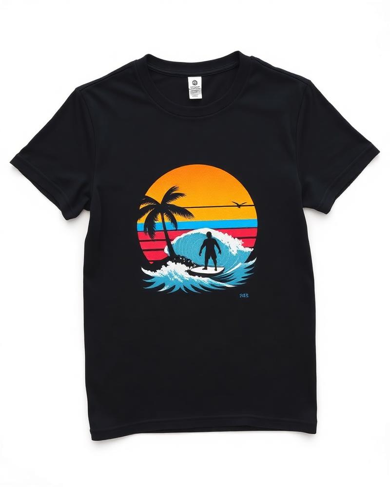 Kids Girls Drop Shoulder Black T-Shirt